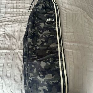 YoungLA Camo Pants with White Stripe